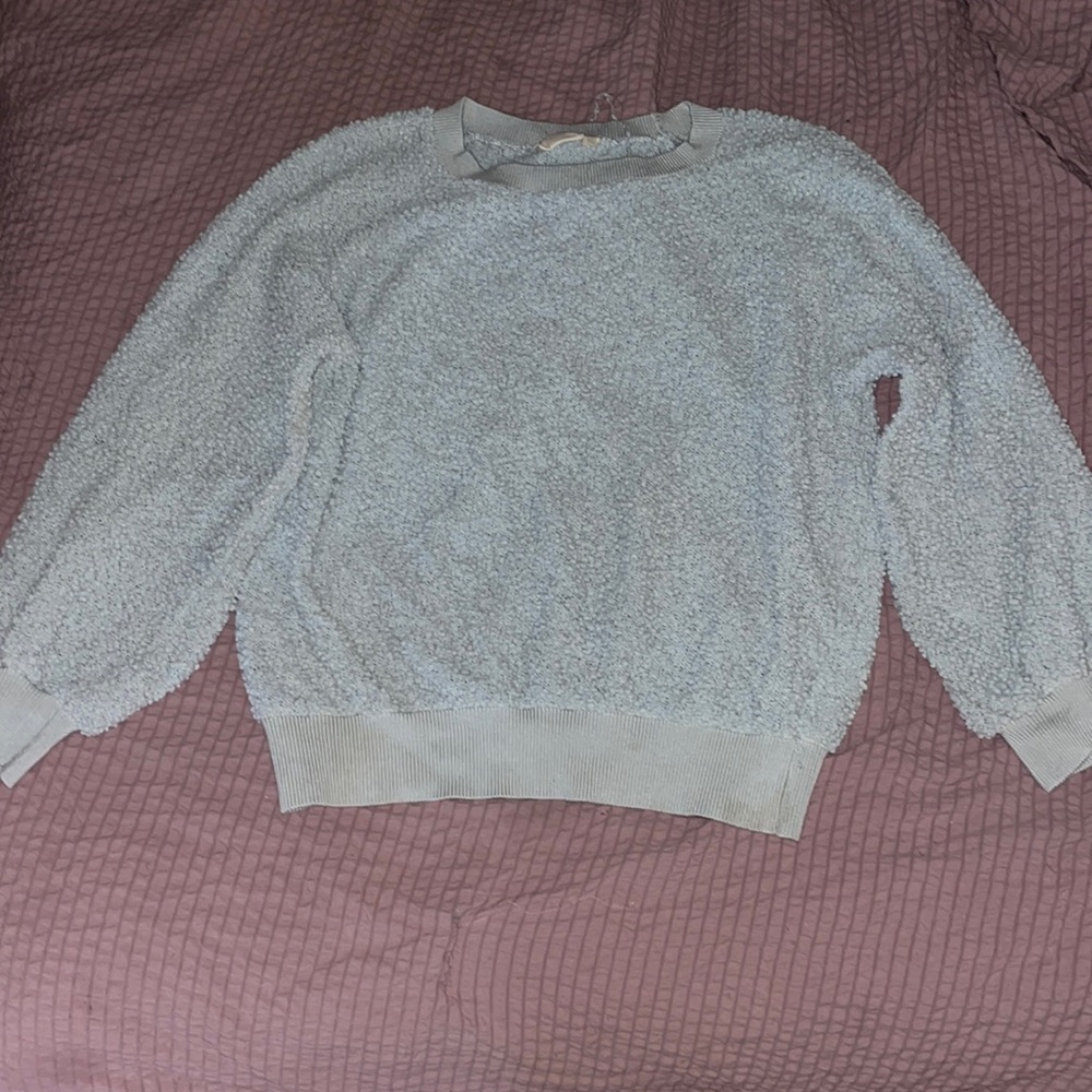 Light teal very soft sweater, find of se through bc of material